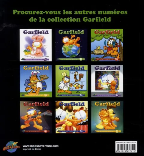 Verso de l'album Garfield #34