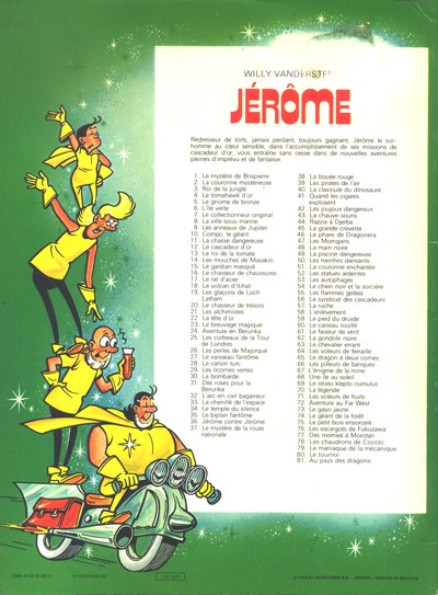 Verso de l'album Jérôme Tome 81 Au pays des dragons