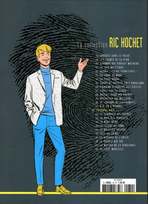 Verso de l'album Ric Hochet La collection Tome 32 Tribunal noir