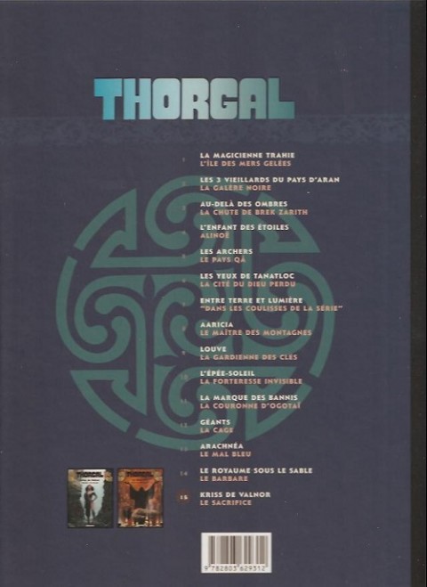 Verso de l'album Thorgal Tome 15 Kriss de Valnor / Le sacrifice
