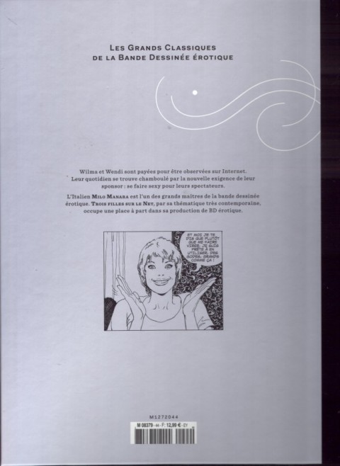 Verso de l'album Les Grands Classiques de la Bande Dessinée Érotique - La Collection Tome 44 Trois filles sur le net