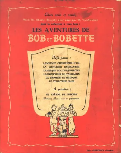 Verso de l'album Bob et Bobette Tome 6 Le Teuf-Teuf Club