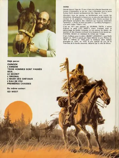 Verso de l'album Buddy Longway Tome 10 Le démon blanc