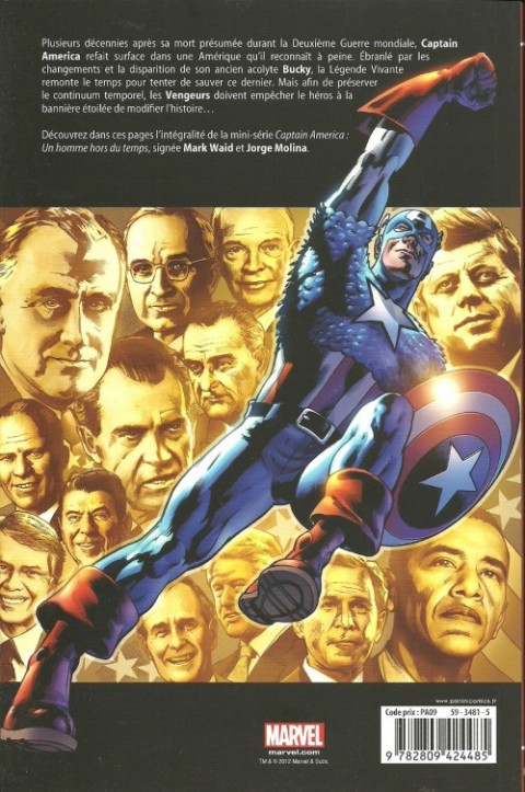 Verso de l'album Captain America Un Homme Hors Du Temps