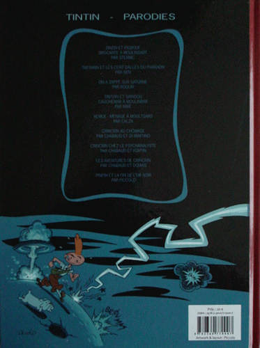 Verso de l'album Tintin L'affaire copyright