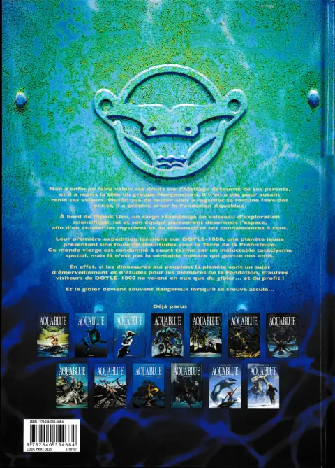 Verso de l'album Aquablue Tome 8 Fondation Aquablue