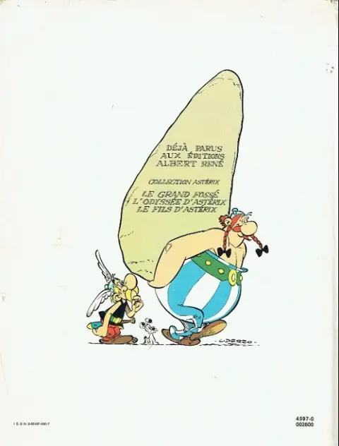 Verso de l'album Astérix Tome 25 Le grand fossé