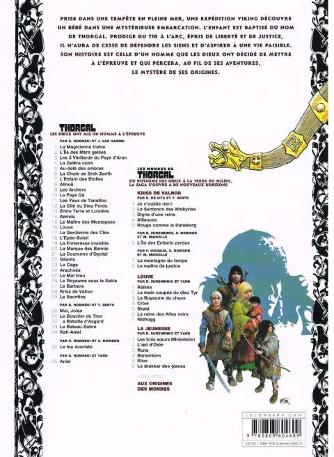 Verso de l'album Thorgal Tome 7 L'Enfant des étoiles