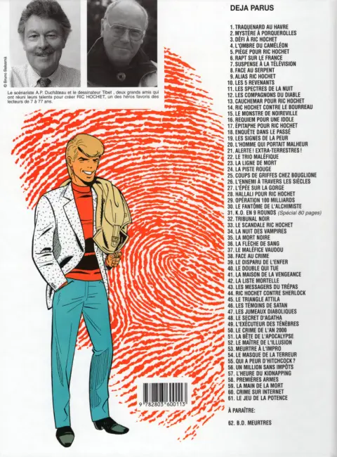 Verso de l'album Ric Hochet Tome 34 La nuit des vampires
