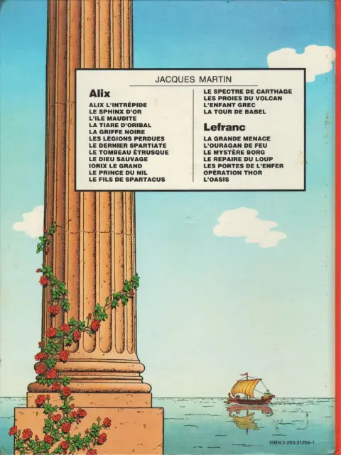 Verso de l'album Alix Tome 7 Le Dernier Spartiate
