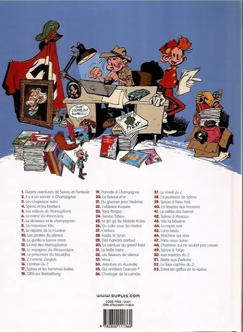 Verso de l'album Spirou et Fantasio Tome 35 Qui arrêtera cyanure ?