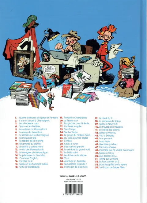 Verso de l'album Spirou et Fantasio Tome 28 Kodo le tyran