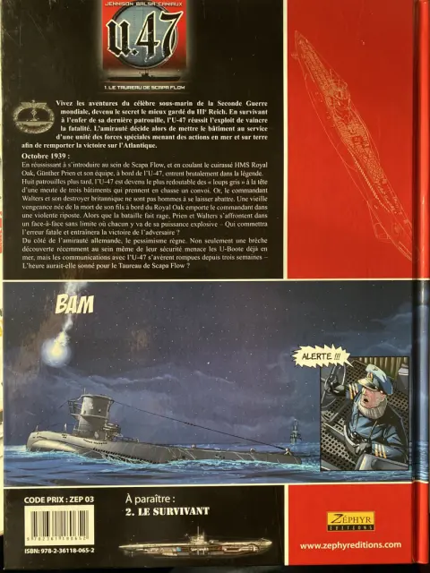 Verso de l'album U.47 Tome 1 Le Taureau de Scapa Flow