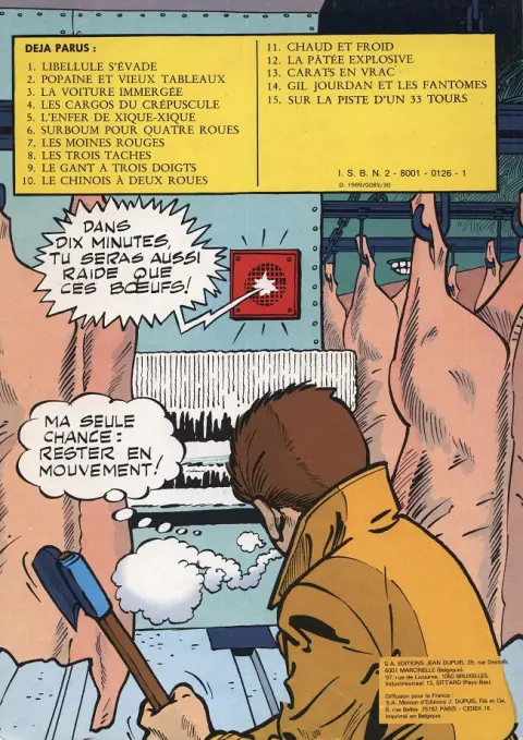 Verso de l'album Gil Jourdan Tome 11