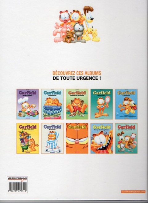 Verso de l'album Garfield Tome 41 Garfield va au panier