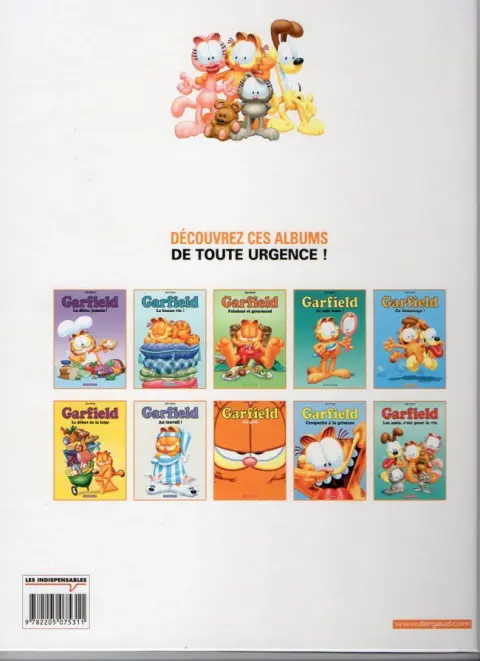 Verso de l'album Garfield Tome 41 Garfield va au panier