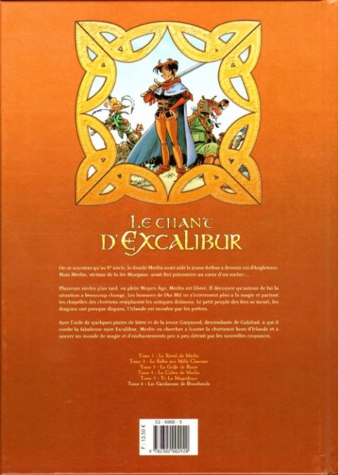 Verso de l'album Le Chant d'Excalibur Tome 6 Les gardiennes de Brocéliande