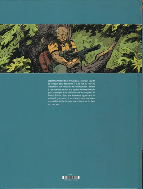 Verso de l'album Monsieur Vadim Tome 1 Arthrose, crime et crustacés