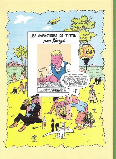 Verso de l'album Tintin Ovni 666 pour Vanuatu