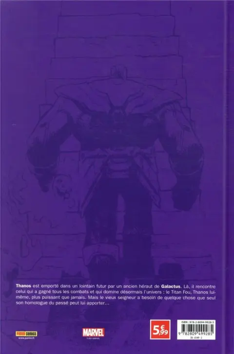 Verso de l'album Le printemps des comics Tome 6 Thanos - Thanos gagne