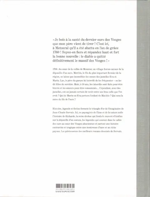 Verso de l'album Le fils de l'ours