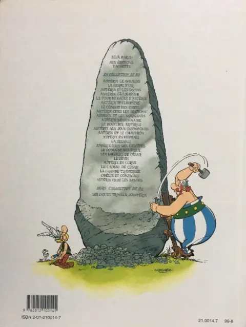 Verso de l'album Astérix Tome 14 Astérix en Hispanie