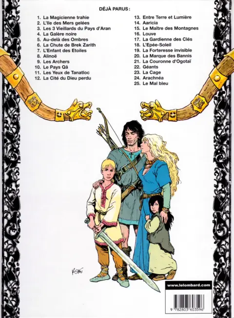 Verso de l'album Thorgal Tome 2 L'Île des Mers gelées