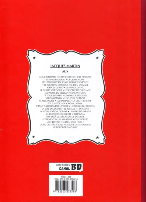 Verso de l'album Alix Tome 42 Le bouclier d'Achille