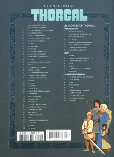 Verso de l'album Thorgal - La collection Tome 5 Au-delà des ombres