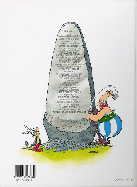 Verso de l'album Astérix Tome 15 La Zizanie