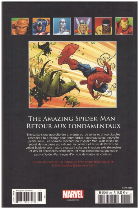 Verso de l'album Marvel Comics - La collection de référence Tome 278 The Amazing Spider-Man - Retour aux Fondamentaux
