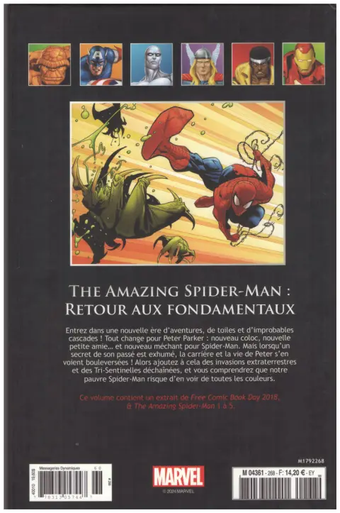 Verso de l'album Marvel Comics - La collection de référence Tome 278 The Amazing Spider-Man - Retour aux Fondamentaux