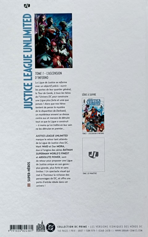 Verso de l'album Justice League Unlimited Tome 1 L'ascension d'Inferno