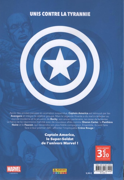 Verso de l'album Captain America - la légende vivante 1 Le monstre démasqué