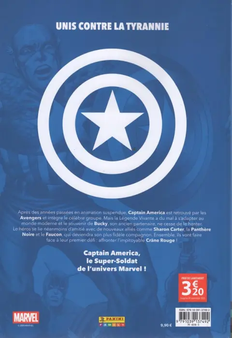 Verso de l'album Captain America - la légende vivante 1 Le monstre démasqué