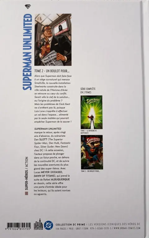 Verso de l'album Superman Unlimited 2 Un boulot pour...