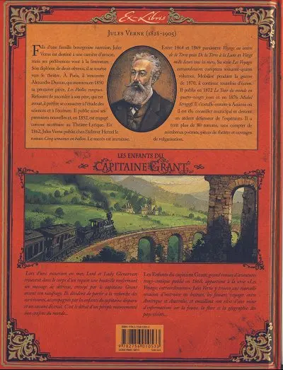 Verso de l'album Les Enfants du Capitaine Grant Tome 1