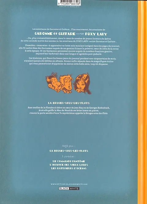 Verso de l'album Garonne et Guitare contre Foxy Lady Tome 3 La Bruges Sous-Les-Flots