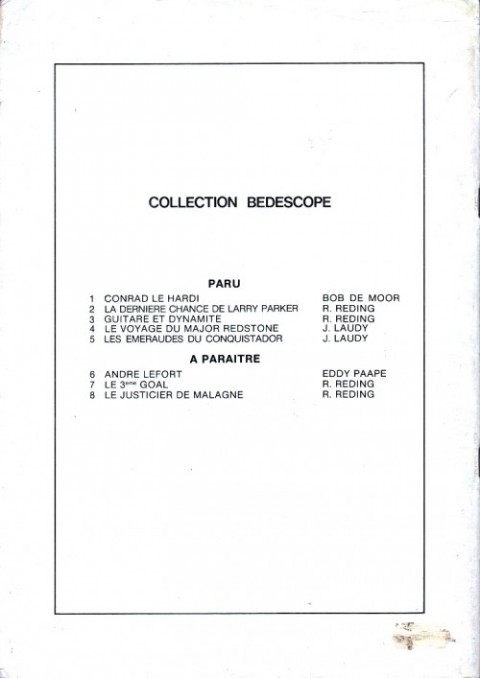 Verso de l'album Hassan et Kaddour Tome 2 La mission du Major Redstone