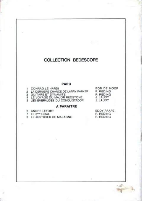 Verso de l'album Hassan et Kaddour Tome 2 La mission du Major Redstone