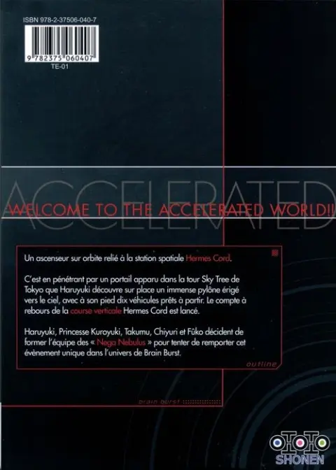 Verso de l'album Accel World 7