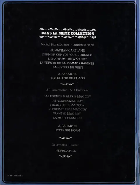 Verso de l'album Jonathan Cartland Tome 5 La rivière du vent