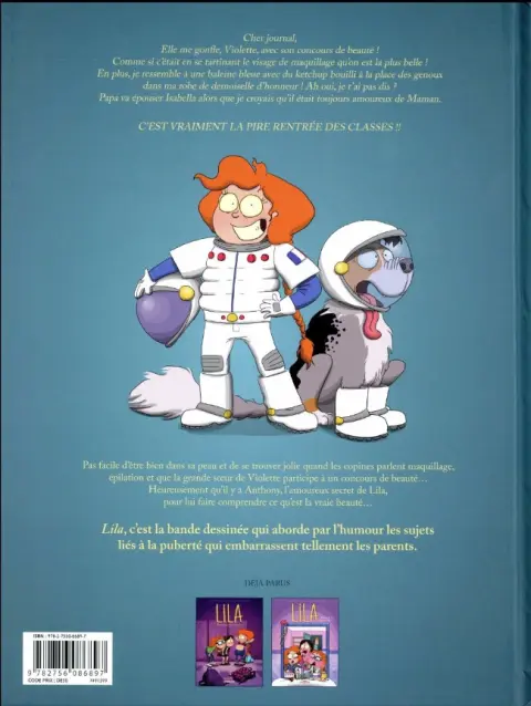 Verso de l'album Lila Tome 2 Tes belle et tu sens bon !