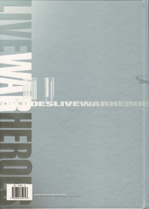 Verso de l'album Live War Heroes