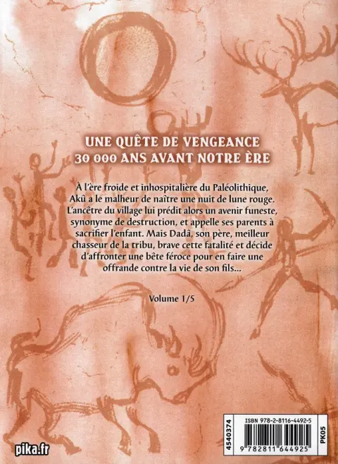 Verso de l'album Akû - le Chasseur Maudit 1
