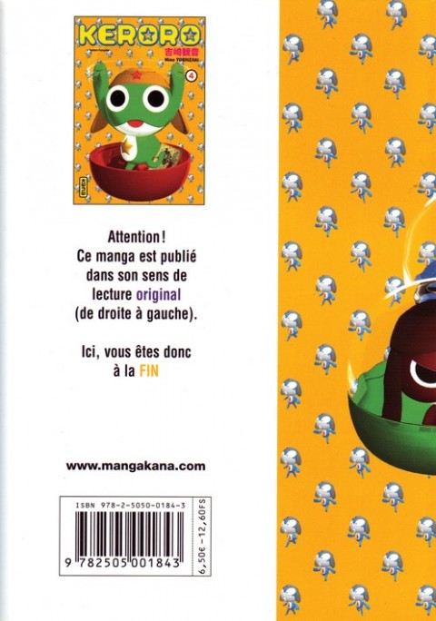 Verso de l'album Sergent Keroro 4