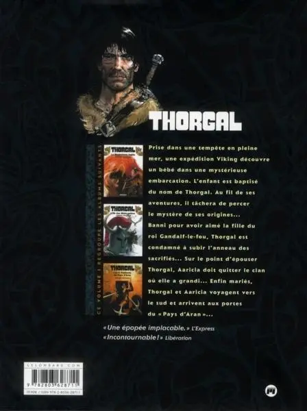 Verso de l'album Thorgal Volume 1