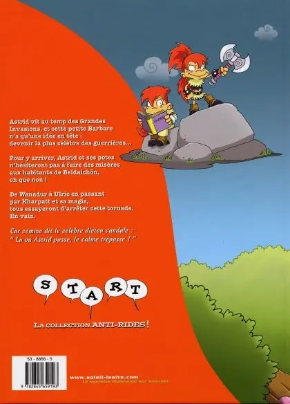 Verso de l'album Astrid Tome 1 La barbare academy