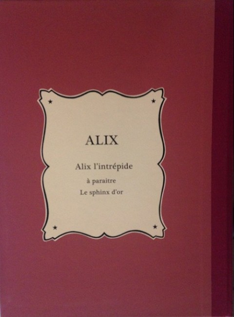 Verso de l'album Alix Tome 1 Alix l'intrépide
