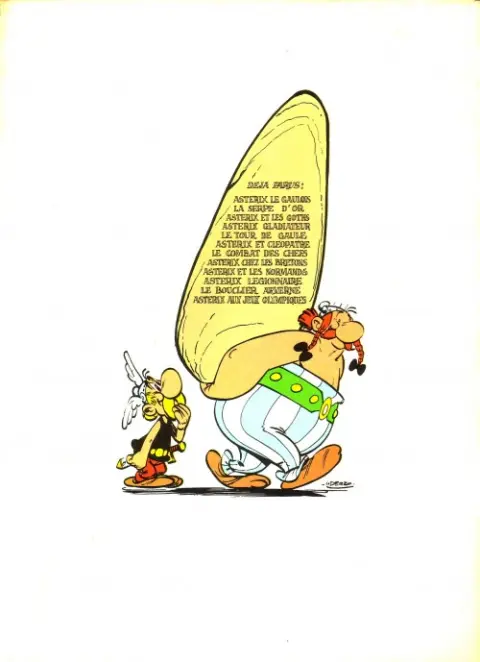 Verso de l'album Astérix Tome 2 La serpe d'or